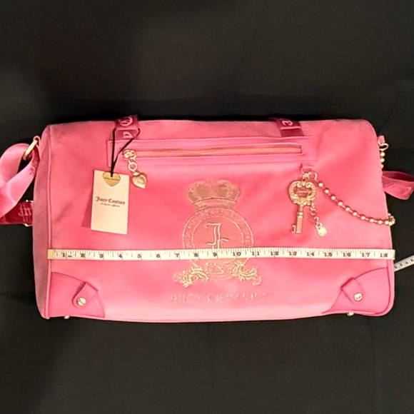 🔑💖 Classic Juicy Lover Weekender Love Potion Pink Velour Duffle Bag - Picture 15 of 16